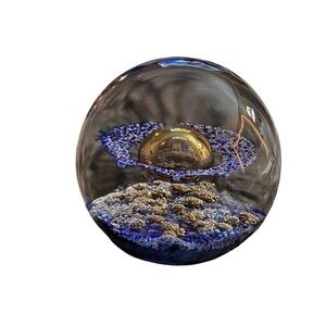 Selkirk Glass Paperweight Pierrot Handmade In Scotland